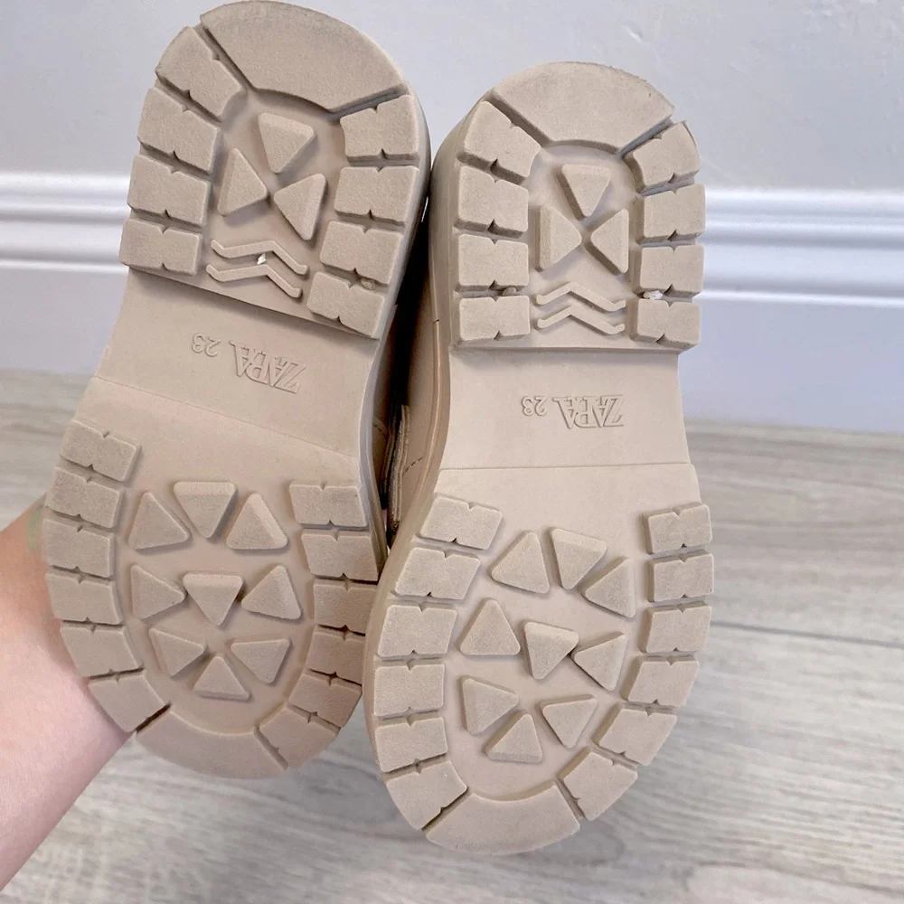 Zara Kids Beige/Tan Slip-On Loafers